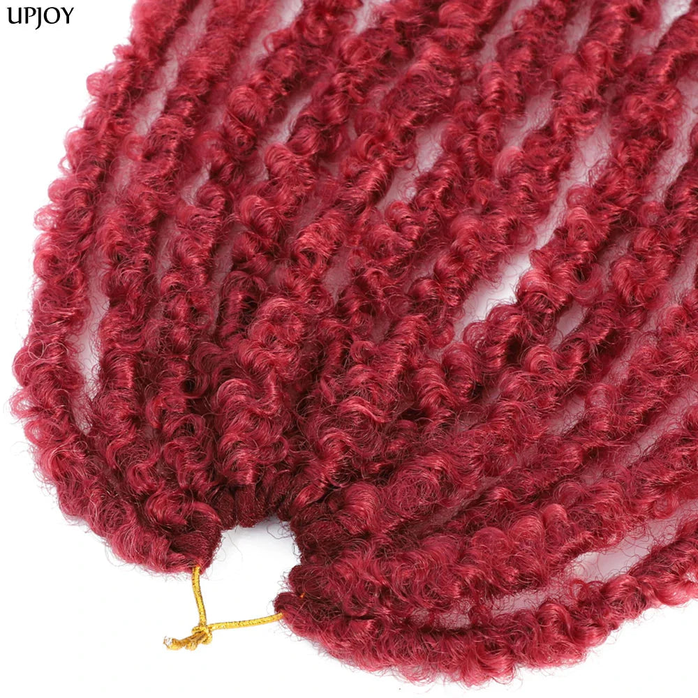 Butterfly Locs Crochet Hair 12 inch Handmade Butterfly Soft Locs Crochet Hair Extensions Synthetic Braiding Hair 12Strands/pack