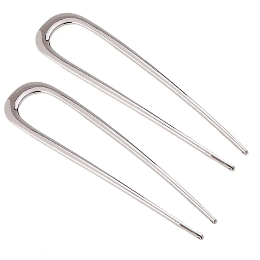 2Pcs French Pins Hair Pins 5.5 Inch Metal U-Shaped Hair Clip Hair Vintage French Twist Hair Pin for Women Girls Hairstyle Gifts