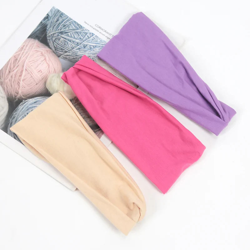 3Pcs/set Hair Band Fashion Elastic Headbands Twisted Cross Head Wrap Hair Band Hair Accessories for Women Simple Headband
