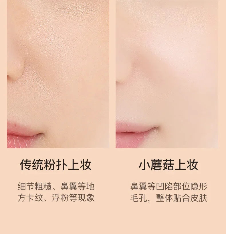 BB Air Cushion Base Foundation with Mushroom Head CC Cream Moisturizing Hydrating Concealer Makeup Brighten Skin Tone Cosmetics