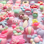10pcs/lot Children's Cartoon Rings Candy Flower Animal Bow Shape Ring Set Mix Finger Jewellery Rings Kid Girls Toys Anillo