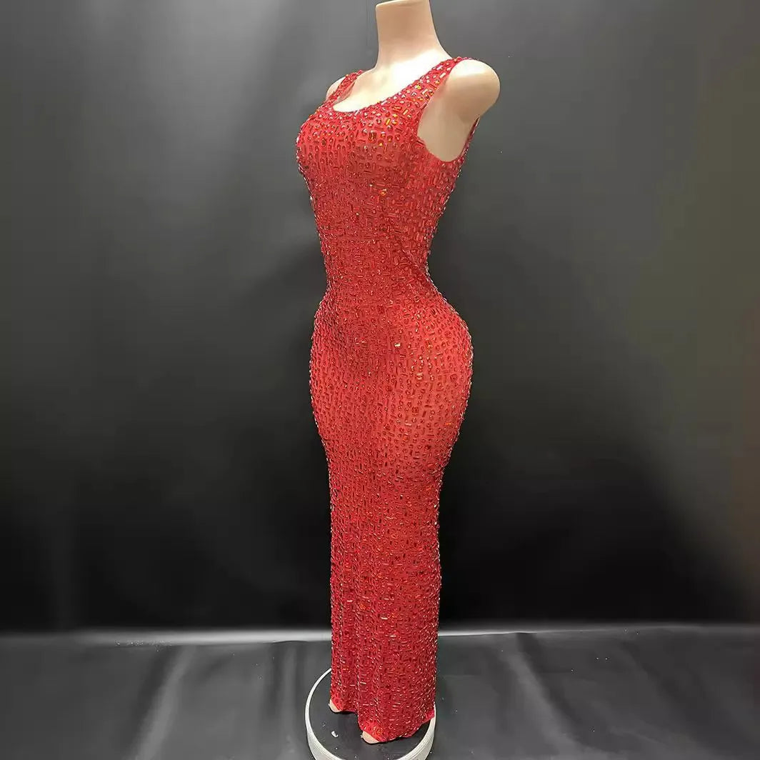 Diamonds Wedding Dress for Women Goddess Senior Photoshoot Props Homecoming Celebrate Birthday party dress New Year's Dress