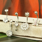 5PCS Cute Dangle Belly Ring Pack 14G Navel Piercing Bulk Sexy Belly Ring Set Belly Button Ring Lot Pircing Ombligo Jewelry