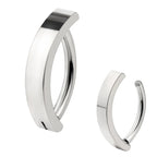 ASTM F136 Titanium PIERC Reverse Curved Clicker Navel Barbell Shiny CZ Sexy Belly Button Rings Bellybutton Sexy Piercing Jewelry