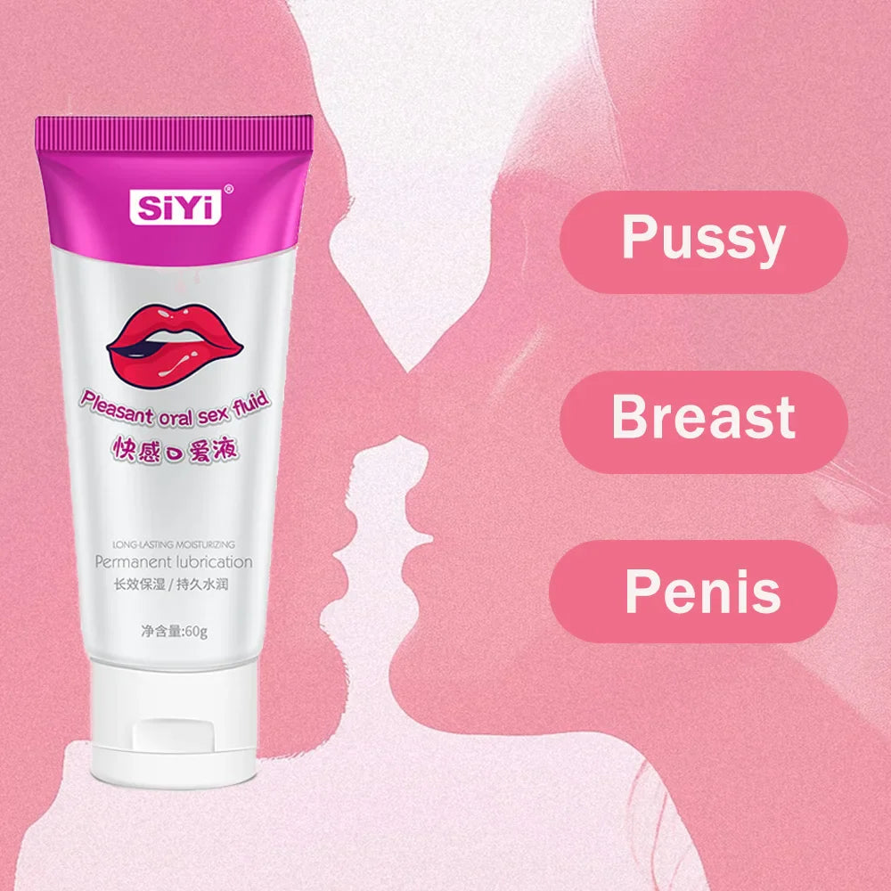 60g Refreshing Oral Lubricant for Couples, Foreplay Lubricant  Enhance Pleasure, Plant-Based Flavour Lube, Non-Sticky