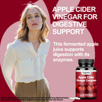 Apple Cider Vinegar - Improves Digestion, Appetite Suppression,Weight Management, Relieves Bloating - 120 Capsules