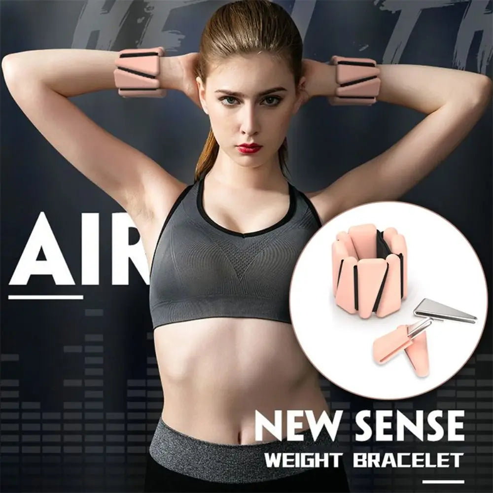 Adjustable Wrist Weight Bracelet Sweat-proof Silicone Weighted Wrist Strap Universal Skin Friendly