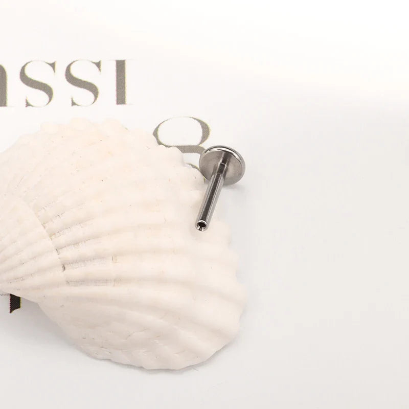 10pcs/lot ASTM F136 Titanium 16G 18G 20G Push In Plug Back Base Stud Earrings Lips Nose Piercing Tragus Body Jewelry Accessories