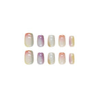 10 Pcs Women Fashion Chic Multicolor Cat Eye Spring Wear on Nail Patch Detachable Nail Patch Dyeing Nail Patch Clear Nail Patch