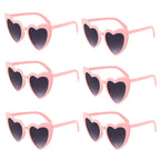 6pcs Bachelorette Party Sunglasses Wedding Bridal Shower Decoration Pink White Heart Glasses Bridesmaid Gifts Hen Party Supplies