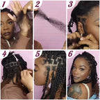 Afro Kinky Bulk Human Hair Extensions QVR US Local Shipping Natural Black/Brown Lightweight For Braiding Styling Everyday Wear