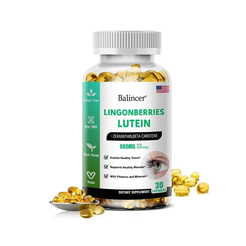 Balincer Lutein Capsules with Zeaxanthin, Vitamin, Dietary Supplement for Eye Health Support, 120/60/30 Easy-to-Swallow Softgels