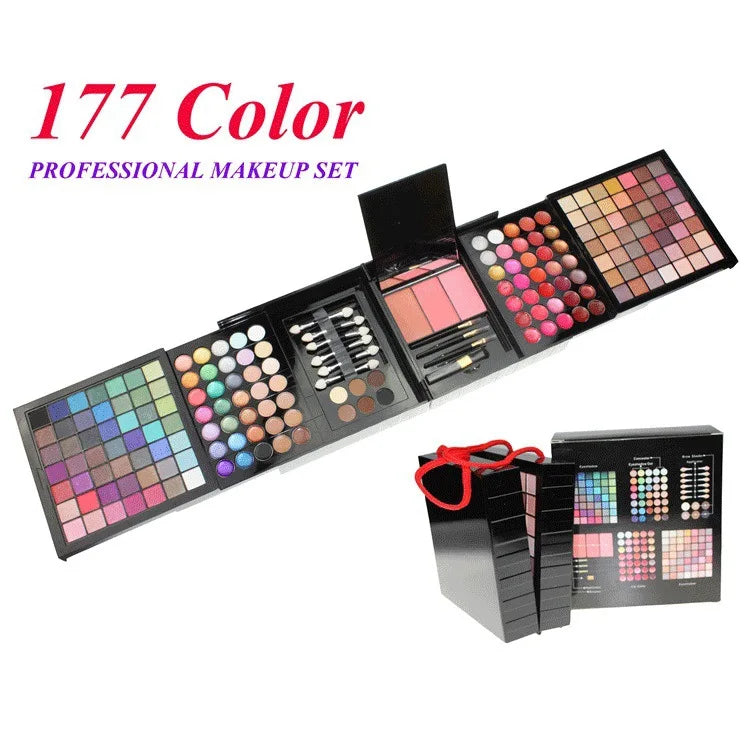 78-194 Colors Makeup Full Kit Eyeshadow Blush Highlight Powder Set Matte Glitter Waterproof Makeup For Women Korean Cosmetics