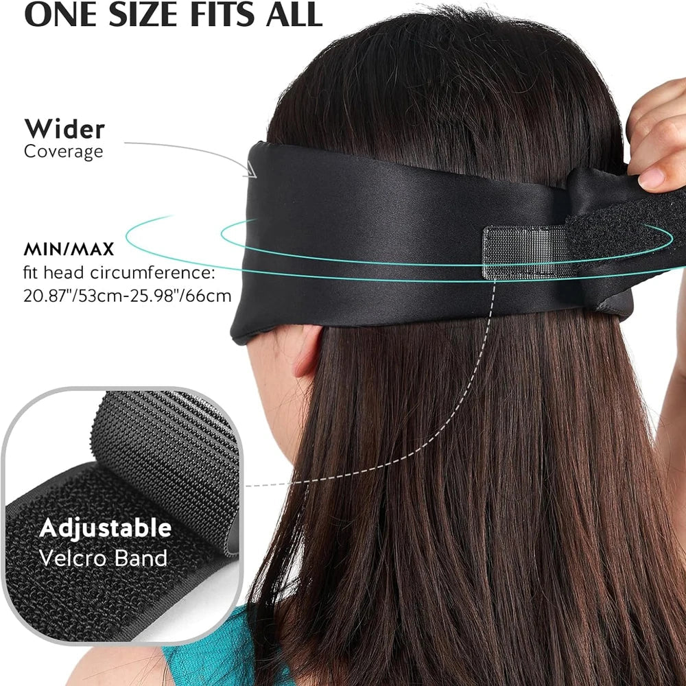 100% Mulberry Silk Sleeping Mask Eyepatch Blocking Light Eyemask Soft Padded Travel Sleeping Aid for Sleep Patch Slaapmasker
