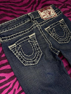 Buddha Statue Pocket Embroidery Low Waist Jeans Hip-hop Punk Street Fashion Washed Casual Jeans Women's Clothing