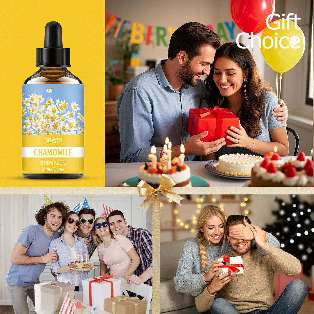 30ml/60ml/100ml chamomile essential oil is suitable for facial hydration, moisturizing, hair care, skin care, and perfume making