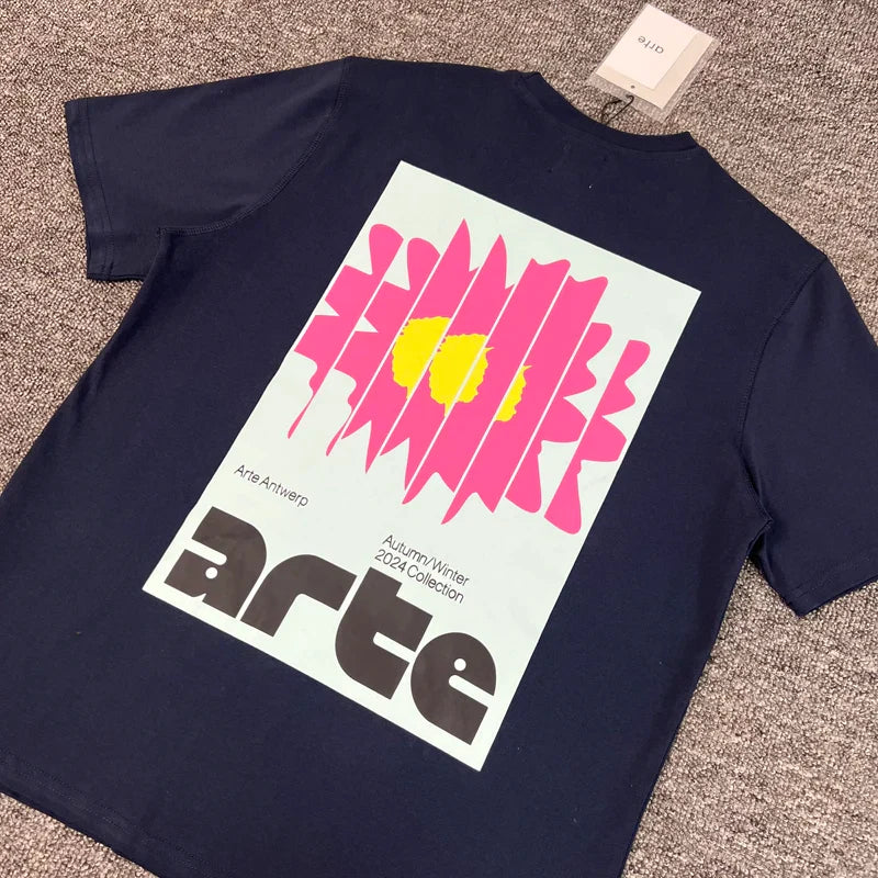 ARTE T-shirts Men Women Couples Streetwear High Quality Print Round Neck Short Sleeve Arte Top Tee One Day Shipped Out