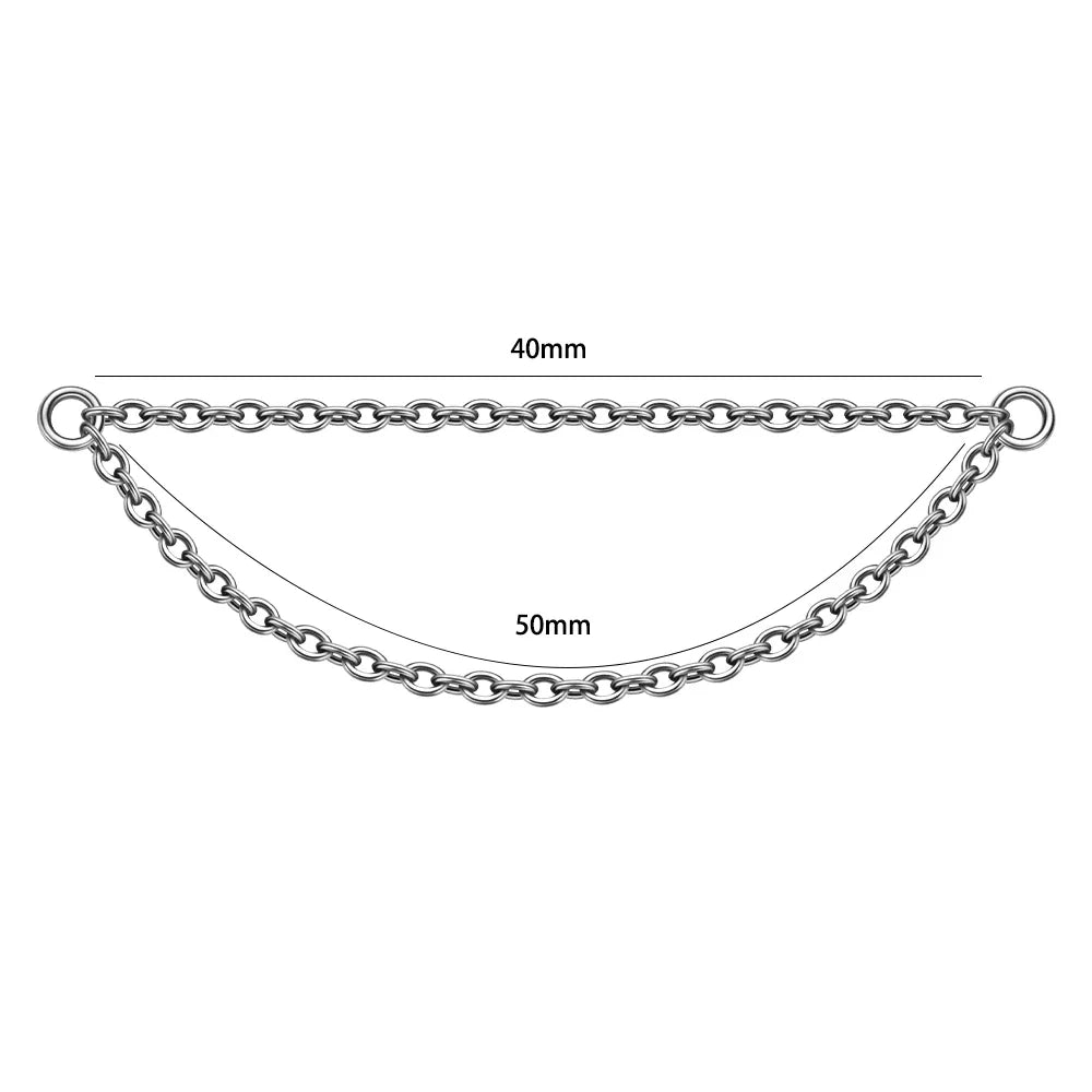 Dreamlee ASTM G23 Titanium Connector Chain For Nose Ring Hoop Clicker Cartilage Helix Body Piercing Jewelry Accessory
