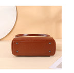 Burminsa Retro Cowhide Genuine Leather Handbags For Women 2025 Luxury Designer Work Tote Shopping Ladies Shoulder Crossbody Bags