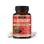 Elderberry Capsules - Rich in Vitamins - Supports Antioxidant, Immune System Health, Non-GMO,Dietary Supplement