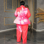 2 Piece Women Sets 2024 New Arrival Plus Size Autumn Winter Matching Two Pieces Sets Blazers Top Pants Suits Outfits Clothing