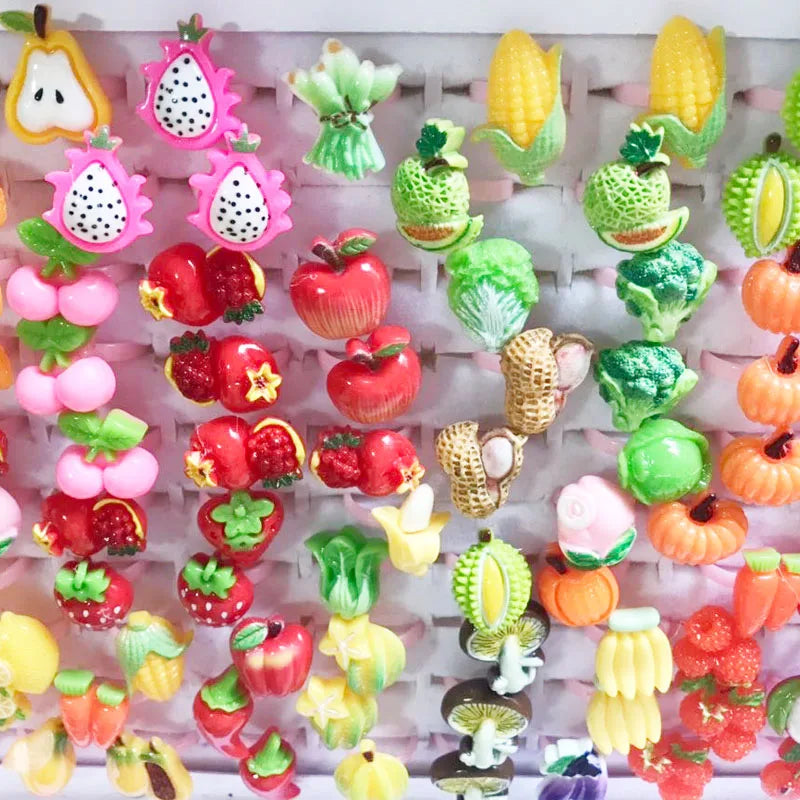 10pcs/lot Children's Cartoon Rings Candy Flower Animal Bow Shape Ring Set Mix Finger Jewellery Rings Kid Girls Toys Anillo