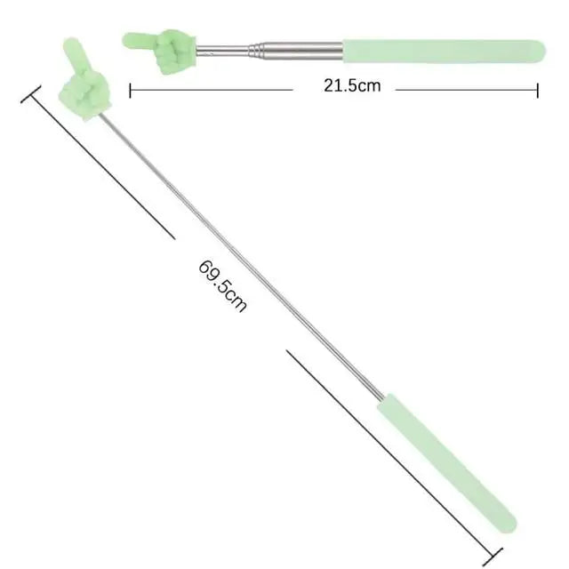 Creative Stainless Steel Teaching Telescopic Rod Finger Design Teaching Stick multifunctional Reading Stick home School Supplies