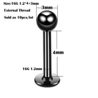 10Pcs/20Pcs/50Pcs G23 Titanium Labret Piercing Internal & External Design Lip Piercing Labret Stud Cartilage Helix Piercing