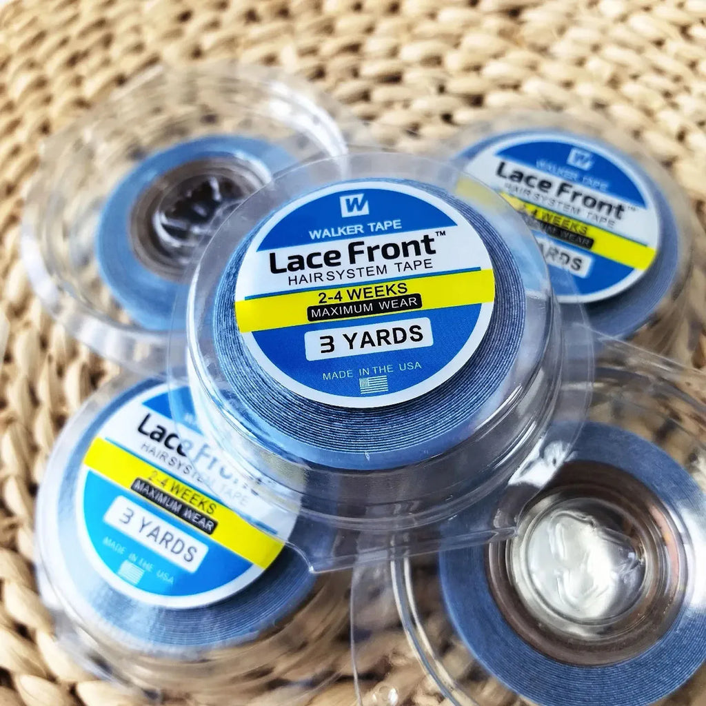 1/5PCS with box 0.8/1.0/1.27cm Width 3Yard Blue Ultra Hold Tape Double side tape Wig Glue Hair System Tape For Toupee