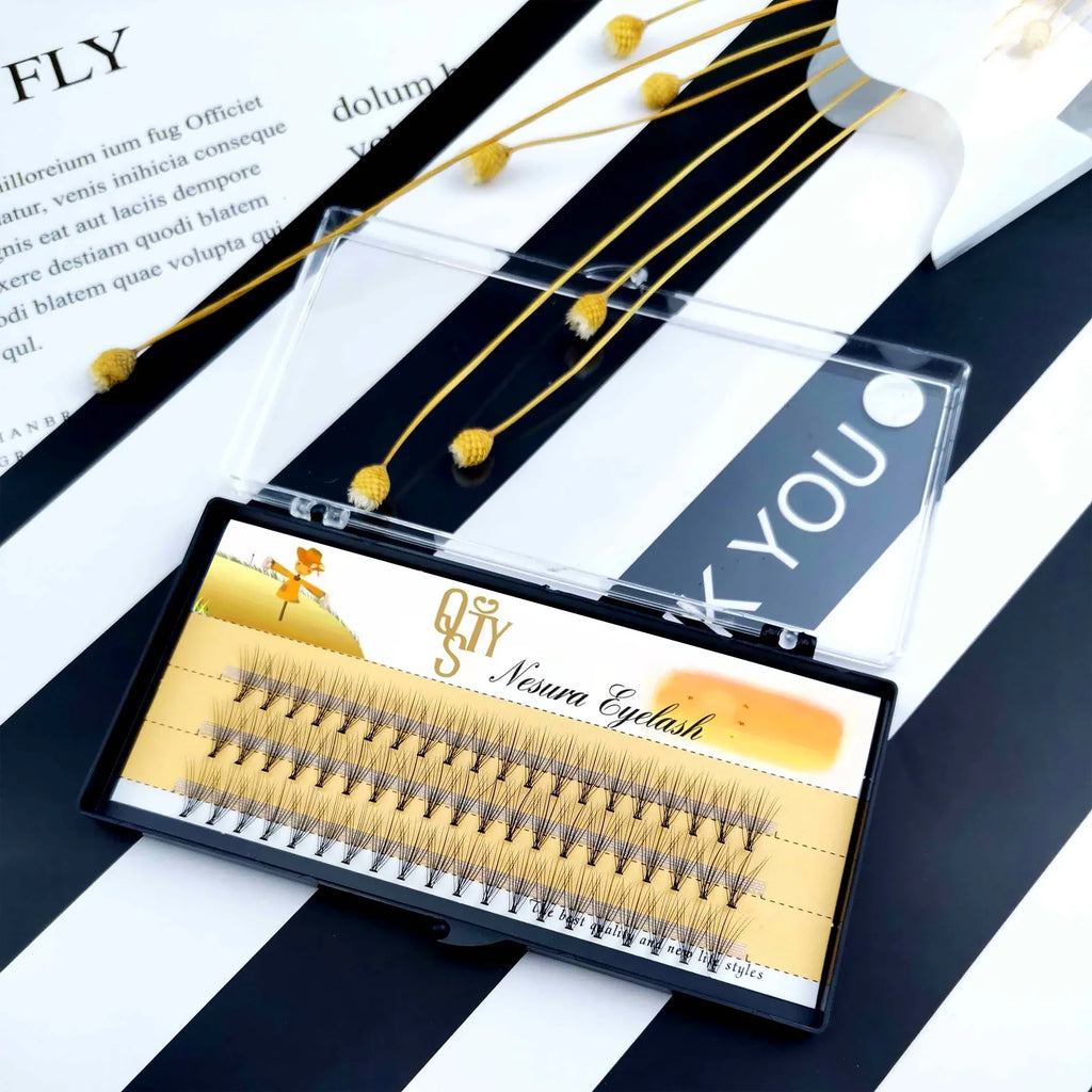 1 box 60 clusters 10/20D extension eyelashes, individual eyelashes, Natural Thick False Eyelashes, , Individual Eyelash Bunche