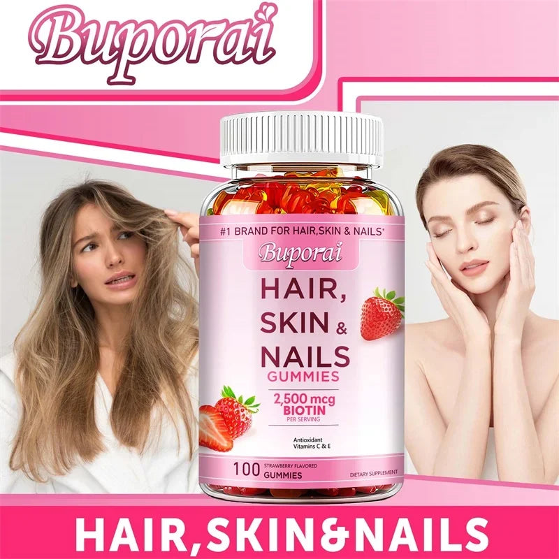 Hair, Skin and Nails Gummies - Supports Skin Care, Nails, Hair, Antioxidants and The Immune System, AntioxidantSupplements