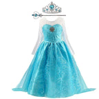 Elsa Dress for Girls 3-10Y Birthday Role Elsa Princess Dress For Kids Halloween 2024 Carnival Easter Party Cosplay Girls Costume