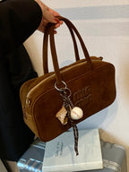 2025 new high-end luxury designer Boston handbag female niche retro fashion all-match pillow bag shoulder messenger bag trend