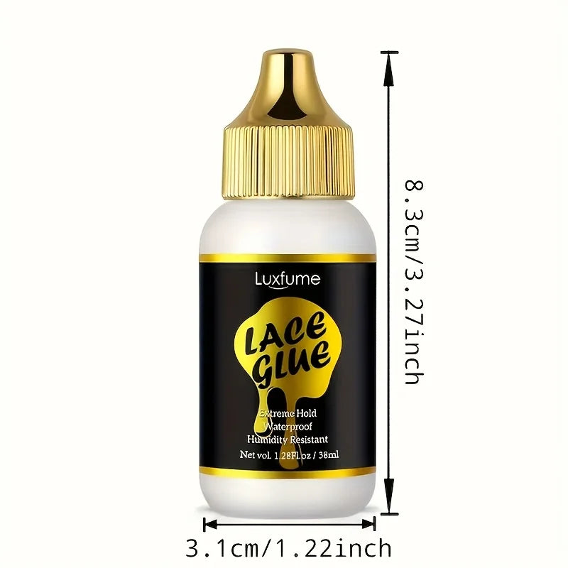 Hair Adhesive,Wig Glue,New Brush Head Design,Invisible and Light Beige-friendly Formula, Strong and Long-lasting Hold