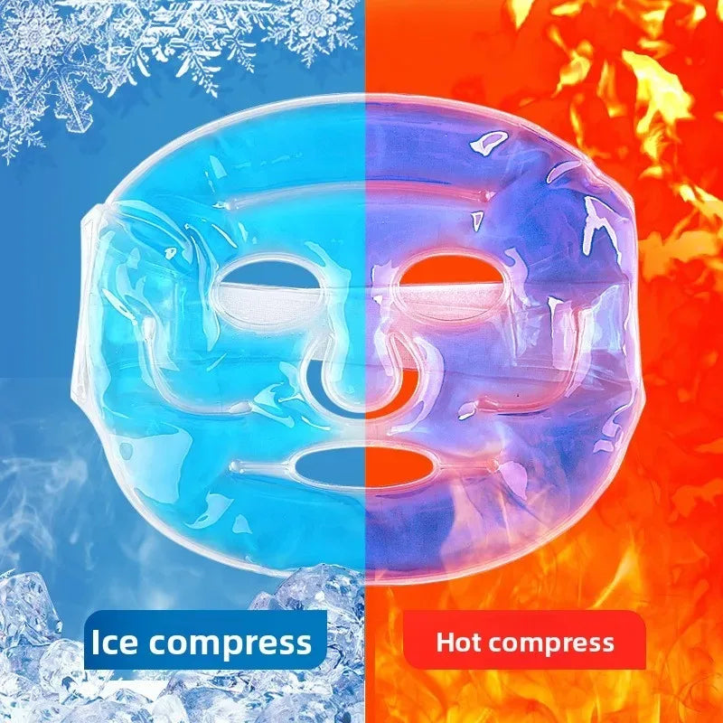 Cold Face Eye Mask Ice Pack Reduce Face Puffy, Dark Circles, Gel Beads Hot Heat Cold Compress Pack, Face SPA for Women Sleeping