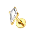 1PC Titanium Zircon Star Flower Labret Piercing for Women Cartilage Tragus Daith Helix Stud Earring Body Jewelry