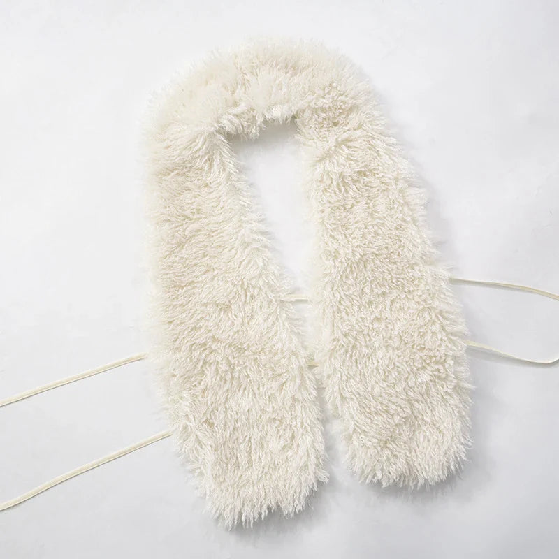 BKLD Sexy Temperament Fluffy Tops For Women High Street Y2K Nightclub Outfits Faux Fur Backless Lacing Solid 2025 Vest Waistcoat