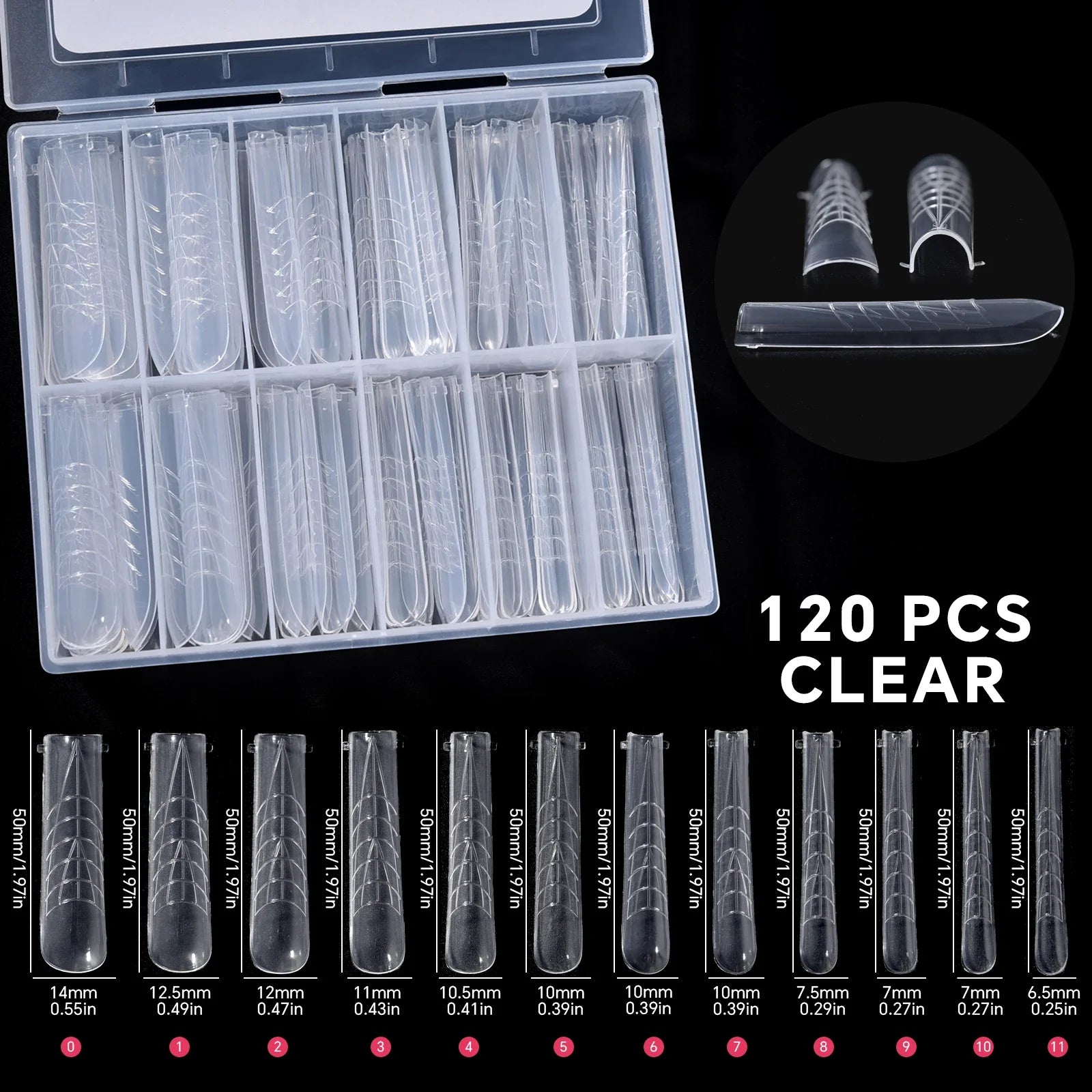 120Pcs Nail Forms For UV Gel Quick Building Extension Top Molds Dual Forms Acrylic Nail Art Tips Nails Accessories Tools