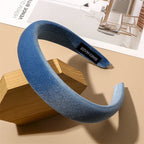 Autumn Winter Soft Velvet Cloth Sponge Padded Hairbands for Women Girls Casual Shopping Face Washing Dress Up Hair Accessories