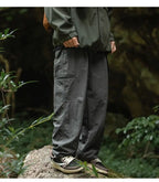 Autumn Cargo Pants Men 2024 100% Nylon Safari Style Solid Double Side Pockets Men Pants Outdoors Tourism Men Clothes