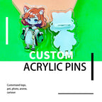 Custom Acrylic Brooches Popular Fashion Clothing Bags Accessories Kids DIY Personalized Design women fathers day gifts Pins