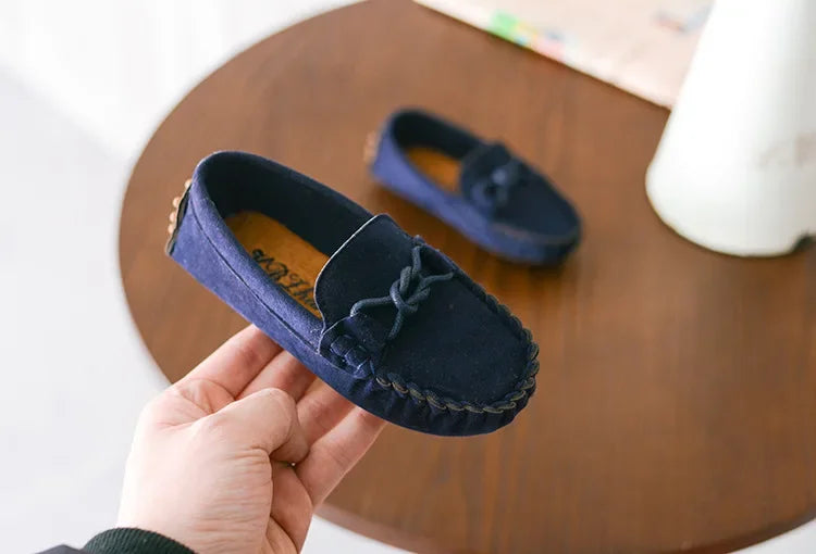 Children Loafers Shoes Boys Flat Sneakers Baby Kids Casual Shoes Toddler Girls Breathable Slip-on Shoes Soft Bottom Solid Color