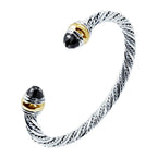 1PC Cable Bracelet for Women Gemstone Open Cuff Bracelet Bangle Bracelet Pearl Bracelet for Girls Best Gift for Women Friend