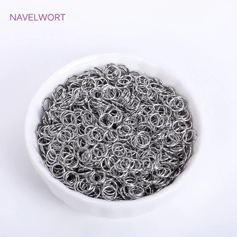 18K Gold Plated Split Rings Connecting Ring Brass Open Jump Rings Accessories For Jewelry DIY Jewelry Material Wholesale