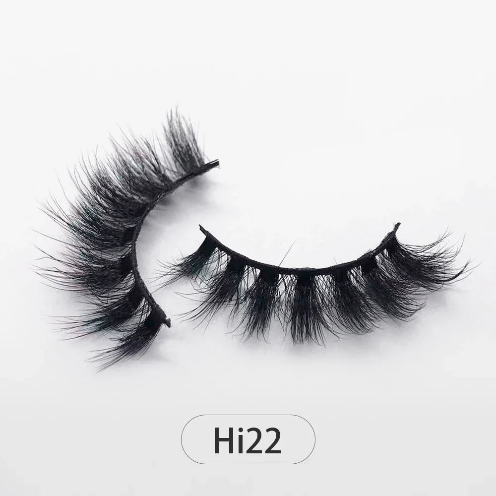 Dropshipping Reuseable Natural Long 12-15mm 3D Faux Mink Lashes Fluffy Volume False Eyelashes Cruelty Free Wispy Makeup Lashes