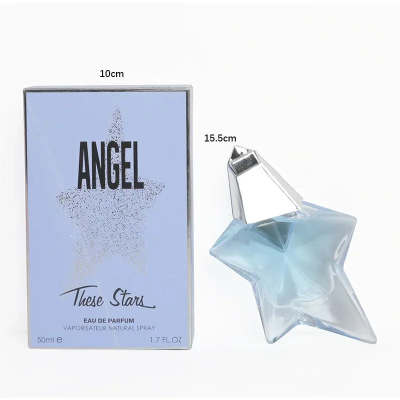 50ML Angel Eau De Parfum Refillable Spray Standing Star New Pheromone Elegant Charm Fresh Natural Vitality Perfume Spray