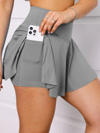 3Pack Dopamine Pockets Tennis Skirts for Women Fitness Skinny Pleated Skirt Outdoors Corset Pockets Shorts High V Waist