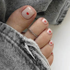 24pcs Black False Toenails Solid Color Glossy Fake Toenails Wearable Full Cover Ins Square Press on Toenail Patch for Girl Women