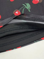 Cherry Printed Vintage Summer Dresses Y2kWomen Swing Robe Party Dress 2025 New Casual Vestidos Sexy Strapless A-Line Sundresses