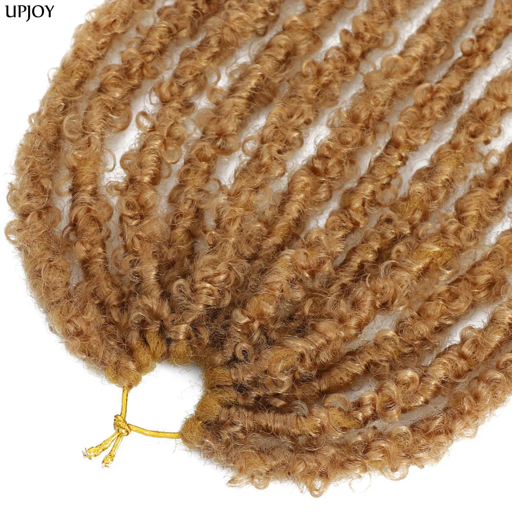 Butterfly Locs Crochet Hair 12 inch Handmade Butterfly Soft Locs Crochet Hair Extensions Synthetic Braiding Hair 12Strands/pack